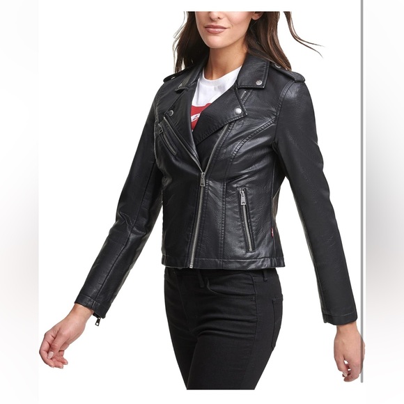 Levi's The Classic Faux Leather Moto Jacket - Picture 3 of 13
